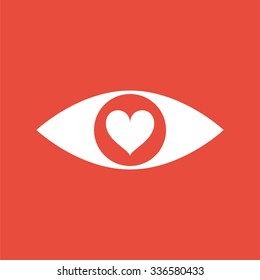 Eye with a heart icon.