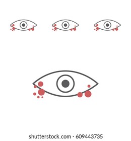 Eye Herpes. Vector icon for web graphic.