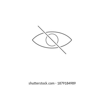 Eye, hidden, invisible icon. Vector illustration, flat.