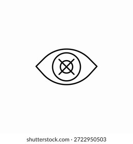Vector de signo de ícono de visión oculta