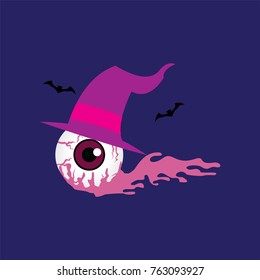 eye horror haloween icon logo vector