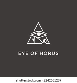 Eye Of Horus Ancient Egypt Triangle Logo Design Icon Sign