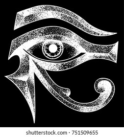 eye of horus dot work vector