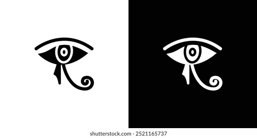 Ojo de Horus Egipto Icono de la deidad Conjunto de relleno plano colección