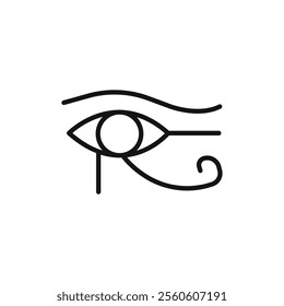 Eye of Horus Egypt Deity icon vector line logo art