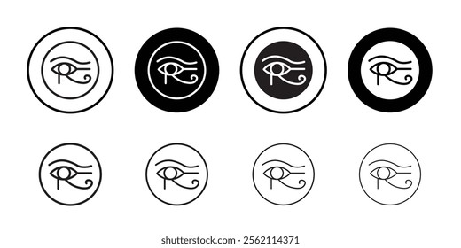 Eye of Horus Egypt Deity icon Outline vector for web ui