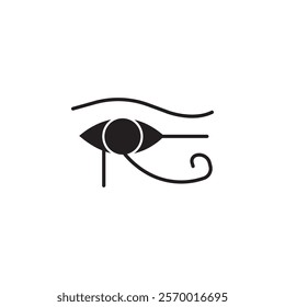 Eye of Horus Egypt Deity icon black and white vector outline sign