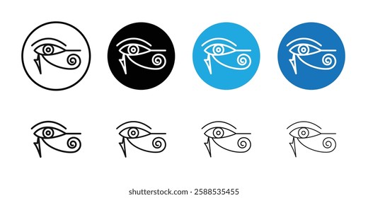 Eye of Horus Egypt Deity icon line art vector