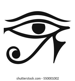 Icono de la Deidad Ojo de Horus Egipto. Simple ilustración del ícono vectorial de la deidad de Horus Egypt para web