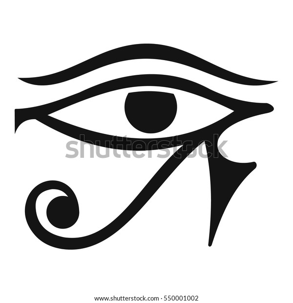 ホルスエジプトの神の目のアイコン Horus Egiptの目の簡単なイラストウェブ用の神のベクター画像アイコン のベクター画像素材 ロイヤリティフリー
