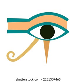 eye of horus Egyptian icon isolated