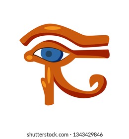 Eye of Horus hieroglyph. Protection amulet in shape of eye. Can be used for topics like history, mythology, archeology