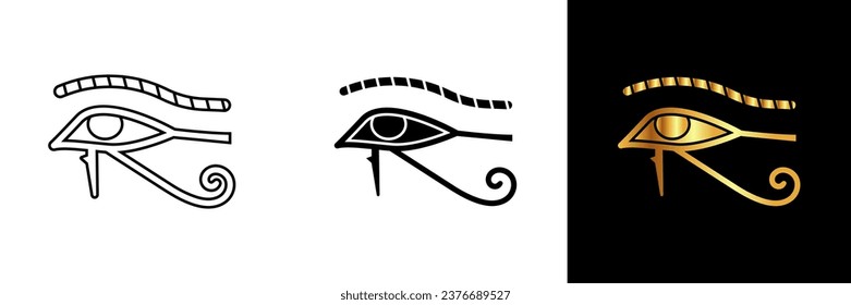 The Eye of Horus icon, also known as the Wedjat or Udjat, embodies ancient Egyptian mysticism and protection.