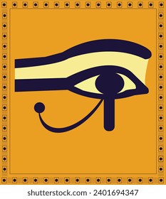 The Eye of Horus Illustration Vector - concept and symbol of ancient Egyptian	
