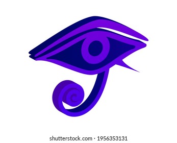 Eye Of Horus isometric 3d style. Eye of Ra. Ancient Egyptian symbol of protection. Vector illustration
