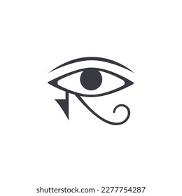 Auge des Horus-Logos auf dunklem Hintergrund