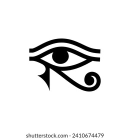 Eye of Horus Logo vector, eyes of Ra Mythology in Ancient Egypt symbol. isolated on white background.