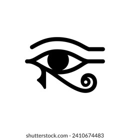 Eye of Horus Logo vector, eyes of Ra Mythology in Ancient Egypt symbol. isolated on white background.