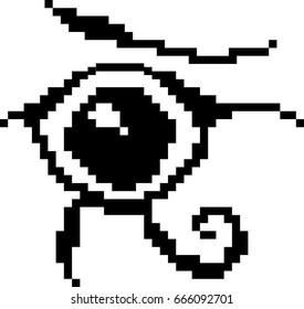 The Eye of Horus, Pixel Art Style, Isolated