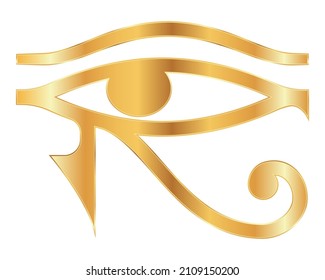 eye of horus symbol of ancient egypt vector illustration isolated on white background