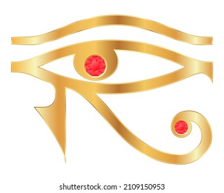 eye of horus symbol of ancient egypt vector illustration isolated on white background