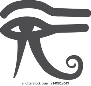 Eye of horus symbol. Ancient egypt culture symbol isolated on white background