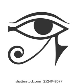 Símbolo del ojo de horus. Signo de la mitología egipcia. Imagen de Ilustración vectorial.