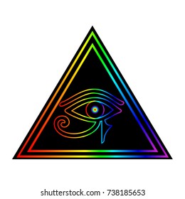 The Eye of Horus vector illustration.