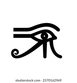 Eye of Horus. Wadjet ancient Egyptian symbol, the left falcon eye of the god Horus	
