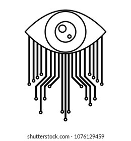 eye human with circuit electric