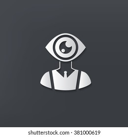 Eye human design on clean background,vector