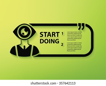 Eye human Design and text box,vector
