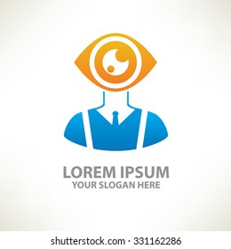 Eye human design,logo template,clean vector