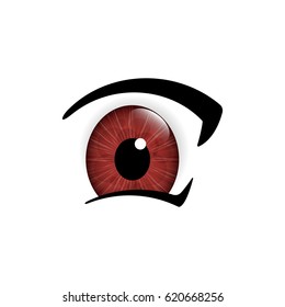 Eye. Human eyes closeup. Beautiful big eyes. Vector illustration
