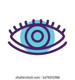 Style-Icons von eye human line Vektorillustration-Illustrationsdesign
