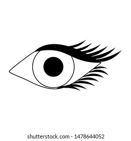 eye human optical vision isolated cartoon vector illustration graphic design
