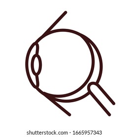 eye human organ line style vector illustration design