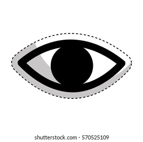 eye human sign isolated icon vector illustration design