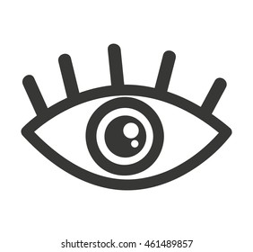 eye human view icon vector isolated graphic