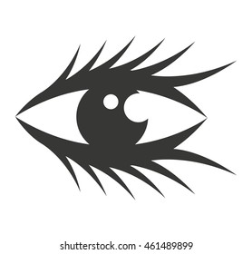 eye human view icon vector isolated graphic