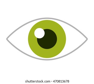 eye human view icon vector isolated graphic