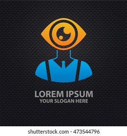 Eye human,vision design on dark background,vector