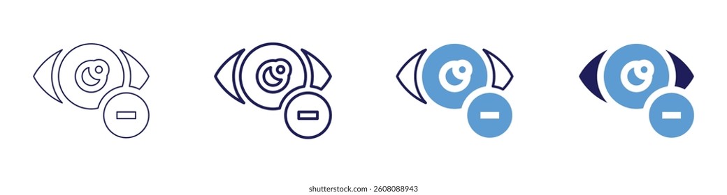 Eye blood​ icon in 4 different styles. Thin Line, Line, Bold Line, Duotone. Duotone style. Editable stroke.
