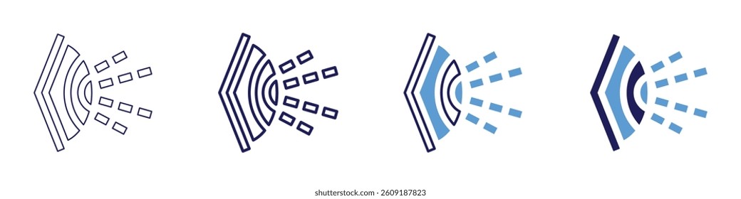 Eye edema​ icon in 4 different styles. Thin Line, Line, Bold Line, Duotone. Duotone style. Editable stroke.