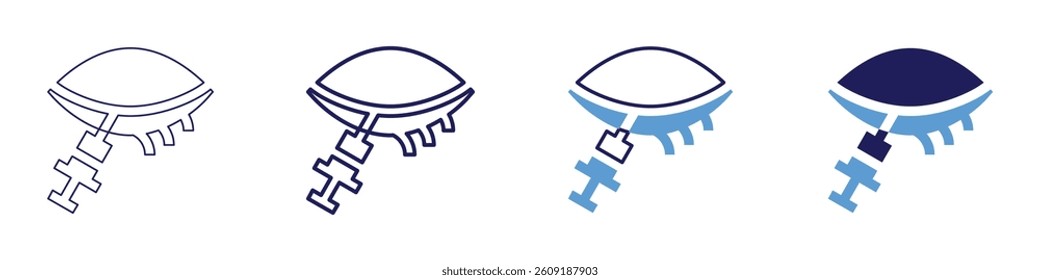 Eye crusting​ icon in 4 different styles. Thin Line, Line, Bold Line, Duotone. Duotone style. Editable stroke.