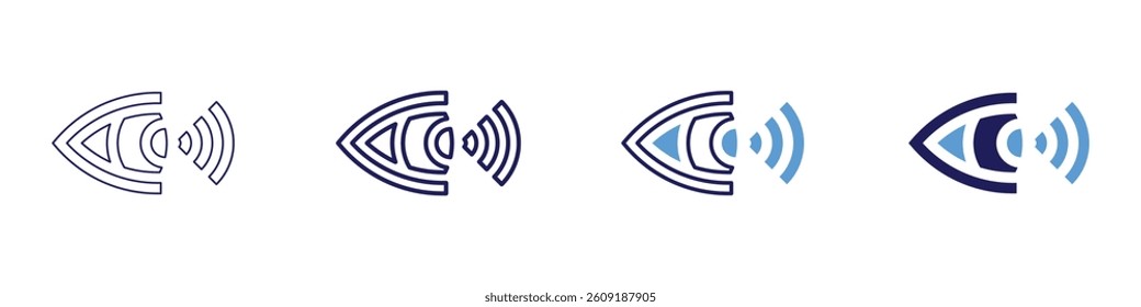 Eye cyst​ icon in 4 different styles. Thin Line, Line, Bold Line, Duotone. Duotone style. Editable stroke.