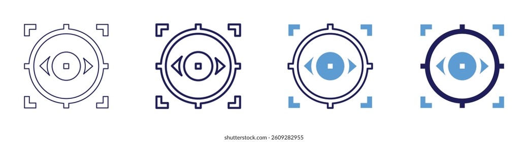 Eye surgery​ icon in 4 different styles. Thin Line, Line, Bold Line, Duotone. Duotone style. Editable stroke.