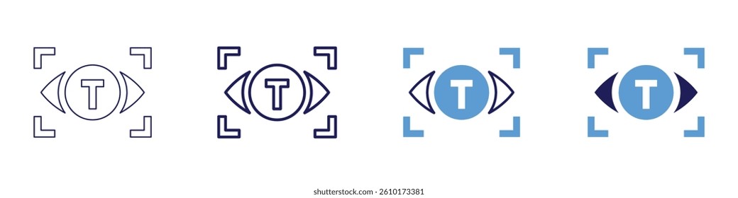 Eye puffiness​ icon in 4 different styles. Thin Line, Line, Bold Line, Duotone. Duotone style. Editable stroke.
