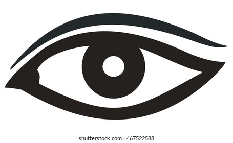 Similar Images, Stock Photos & Vectors of icon black eye, isolated on a