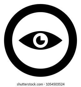 Eye  icon black color in circle or round
